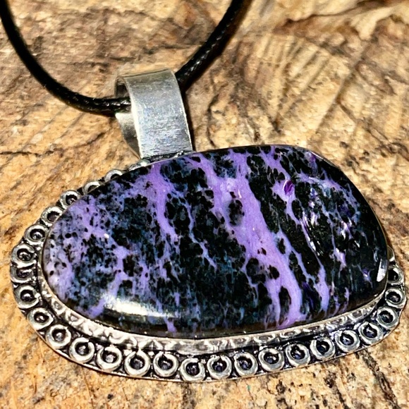 Charoite “Transformation Stone” 1 1/2”x2” Pendant - Picture 11 of 14